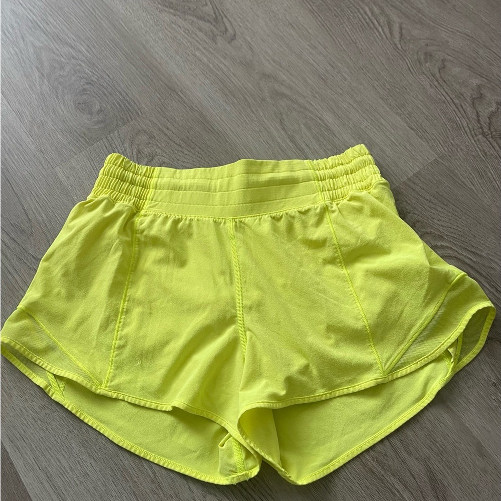 Lululemon Women's Neon Yellow Shorts